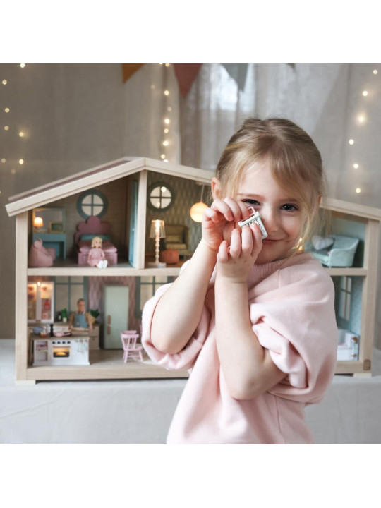 Drewniany domek dla lalek Star House zabawa lalkami dla dzieci Lundby