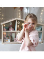 Drewniany domek dla lalek Star House zabawa lalkami dla dzieci Lundby
