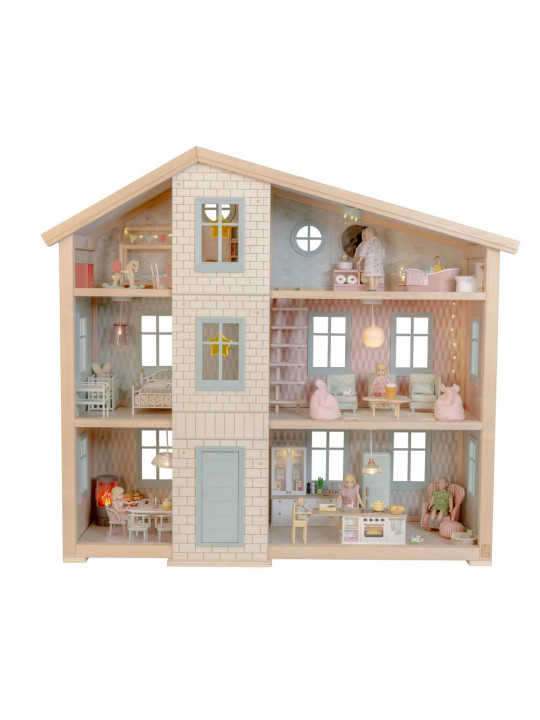 Drewniany domek dla lalek Wonder House zabawa lalkami dla dzieci Lundby