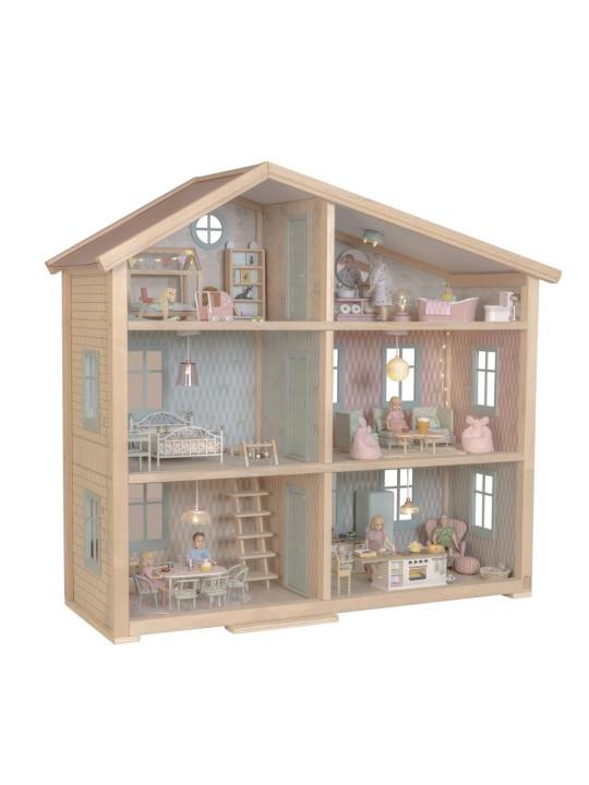 Drewniany domek dla lalek Wonder House zabawa lalkami dla dzieci Lundby