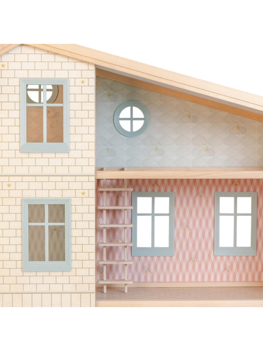 Drewniany domek dla lalek Wonder House zabawa lalkami dla dzieci Lundby