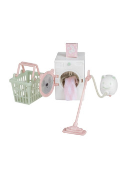 Zestaw do prania i sprzątania do domku dla lalek akcesoria pralka Lundby