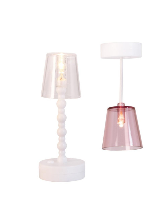 Oświetlenie domku dla lalek zestaw, wyposażenie, lampy zabawka domki Lundby