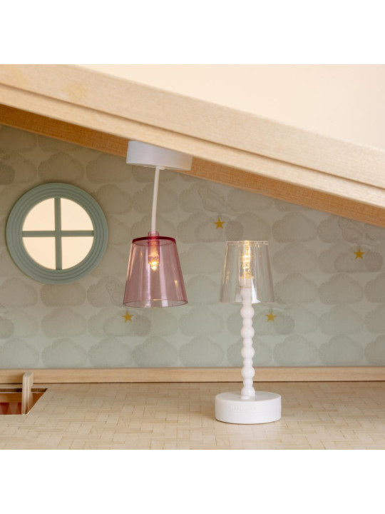 Oświetlenie domku dla lalek zestaw, wyposażenie, lampy zabawka domki Lundby