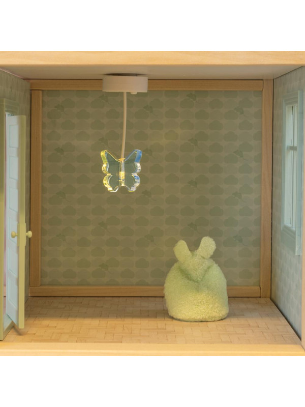 Oświetlenie domku dla lalek zestaw Lampa Motyl i pufa wyposażenie Lundby