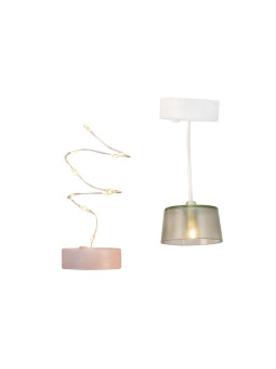 Oświetlenie domku dla lalek zestaw 2 lampy wyposażenie zabawka domki Lundby
