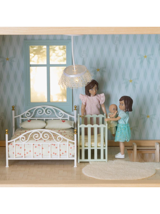 Oświetlenie domku dla lalek zestaw 2 lampy wiszące wyposażenie domki Lundby