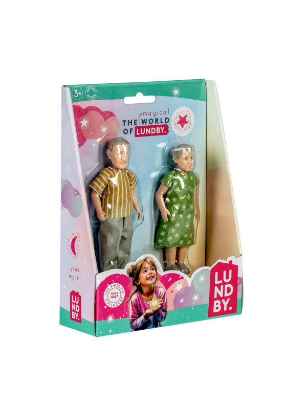 Lalki do domku dla lalek starsza para babcia i dziadek zestaw lalek Lundby