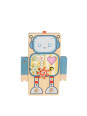 Gigglebot rozwojowa zabawka interaktywna drewniany robot sensoryczny Micki