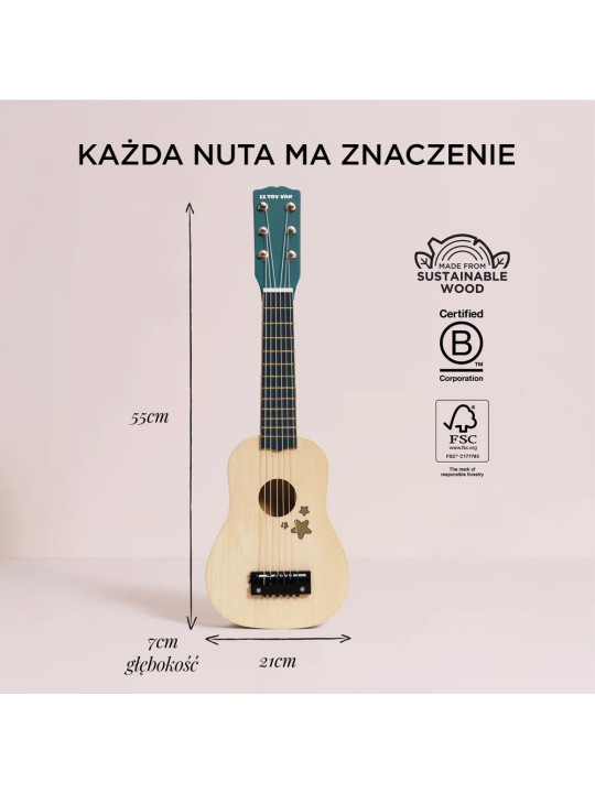 Drewniana gitara edukacyjna zabawka instrument dla dzieci Le Toy Van