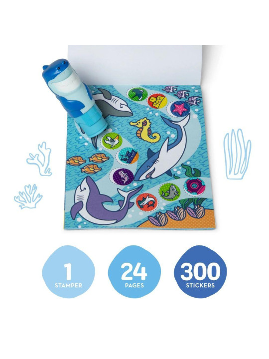 Sticker WOW! Książeczka aktywności + stempel Rekin