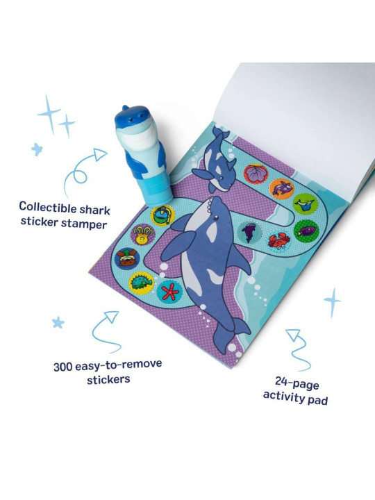 Sticker WOW! Książeczka aktywności + stempel Rekin