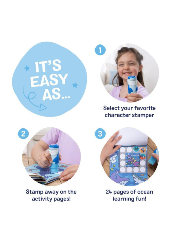 Sticker WOW! Książeczka aktywności + stempel Rekin