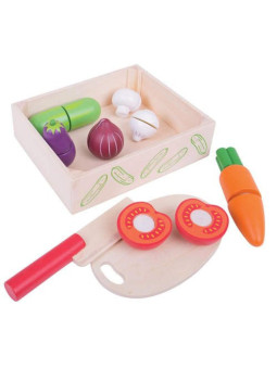 Zdrowe warzywa do krojenia II do zabawy dla dzieci bigjigs toys - drewniany zestaw zabawek, zabawa w sklep, zabawka dla 2 latka