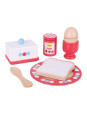 Zdrowe śniadanie - zabawka drewniana  dla dzieci, bigjigs toys - drewniany zestaw zabawek, zabawa w gotowanie, zabawka dla 3 la Zdrowe śniadanie - zabawka drewniana  dla dzieci, bigjigs toys - drewniany zestaw zabawek, zabawa w gotowanie, zabawka dla 3 la