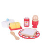 Zdrowe śniadanie - zabawka drewniana  dla dzieci, bigjigs toys - drewniany zestaw zabawek, zabawa w gotowanie, zabawka dla 3 la Zdrowe śniadanie - zabawka drewniana  dla dzieci, bigjigs toys - drewniany zestaw zabawek, zabawa w gotowanie, zabawka dla 3 la