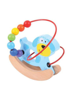 Piesek na biegunach - pętla motoryczna do zabawy  dla dzieci bigjigs toys - drewniana zabawka edukacyjna, zabawka dla rocznego