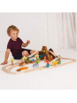 Zestaw kolejki drewnianej  dla dzieci dinozaury  bigjigs toys - drewniana zabawka, zabawa kolejką, zabawka dla 3 latka Zestaw kolejki drewnianej  dla dzieci dinozaury  bigjigs toys - drewniana zabawka, zabawa kolejką, zabawka dla 3 latka