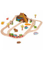 Zestaw kolejki drewnianej  dla dzieci dinozaury  bigjigs toys - drewniana zabawka, zabawa kolejką, zabawka dla 3 latka Zestaw kolejki drewnianej  dla dzieci dinozaury  bigjigs toys - drewniana zabawka, zabawa kolejką, zabawka dla 3 latka