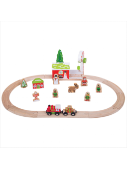 Zestaw Kolejki Drewnianej - Kraina Św. Mikołaja