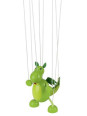 Zabawka drewniana  Marionetka do zabawy dla dzieci, smok dinozaur, pomoce montesori goki - drewniana marionetka, zabawa w teatr,