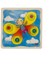 Zabawki drewniane  Puzzle zabawka dla dzieci - od poczwarki do motylka, pomoce montessori goki - puzzle do układania, zabawka d