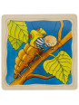 Zabawki drewniane  Puzzle zabawka dla dzieci - od poczwarki do motylka, pomoce montessori goki - puzzle do układania, zabawka d