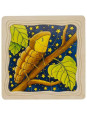 Zabawki drewniane  Puzzle zabawka dla dzieci - od poczwarki do motylka, pomoce montessori goki - puzzle do układania, zabawka d