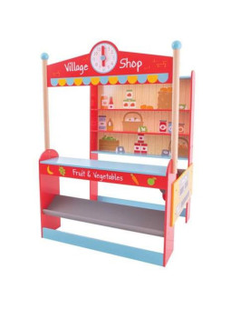 Stoisko do sklepu - wiejski sklep  do zabawy dla dzieci bigjigs toys - drewniana zabawka, zabawa w sklep, zabawka dla 3 latka