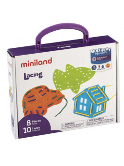 Sznurowanie plastikowych sylwetek postaci Miniland