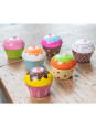 Drewniane słodycze do zabawy dla dzieci - babeczki pakowane w prezenty - 6 szt - New Classic Toys - drewniana zabawka -  zabawa Drewniane słodycze do zabawy dla dzieci - babeczki pakowane w prezenty - 6 szt - New Classic Toys - drewniana zabawka -  zabawa