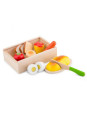 Zabawka dla dzieci zdrowe jedzenie - zestaw śniadaniowy do krojnia -  jedzenie do zabawy New Classic Toys - drewniana zabawka e Zabawka dla dzieci zdrowe jedzenie - zestaw śniadaniowy do krojnia -  jedzenie do zabawy New Classic Toys - drewniana zabawka e