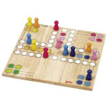 Gry planszowe dla dzieci - ludo goki - drewniana gra planszowa, gra dla 4 latka