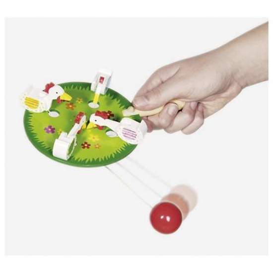 Zabawka antystresowa fidget toys  Kurki dziobiące ziarno gra zręcznościowa dla dzieci goki - drewniana zabawka edukacyjna, zabawka dla 3 latka