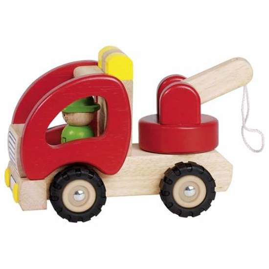 Zabawka dla chłopca  Drewniana ciężarówka golownik dla małego budowniczego goki - drewniana zabawka, zabawa pojazdami, zabawka dla 2 latka