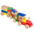 Drewniany pociąg. 13 klocków goki - drewniany pociąg, zabawa w kolejkę, zabawka dla 2 latka